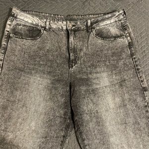 REWASH mom jeans black dark wash​​